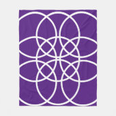 Couverture Polaire Cercles spiraux blancs sur pourpre (Devant)