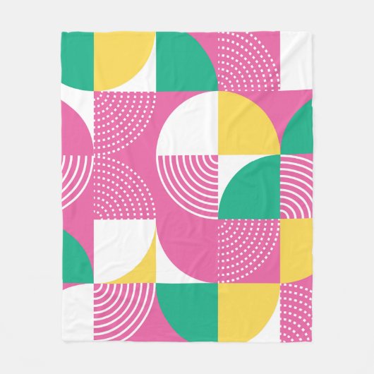 Couverture Polaire Cercles vintages : Harmonie Graphique. (Devant)