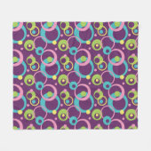 Couverture Polaire Cercles violets funky Blanche polaire (Devant (Horizontal))