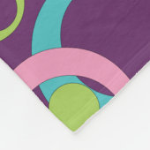 Couverture Polaire Cercles violets funky Blanche polaire (Coin)