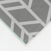 Couverture Polaire Cerf à écaille de bois. - Menthe/Marine/gris (Coin)