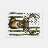 Couverture Polaire Cerf à queue blanche jeunesse garçon chasse camouf (Devant (Horizontal))