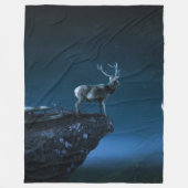 Couverture Polaire cerf au clair de lune (Devant)