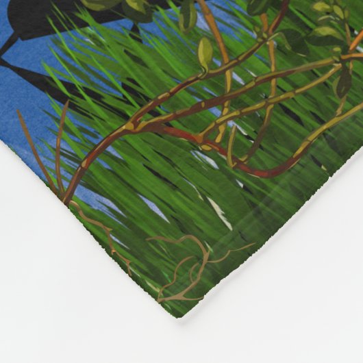 Couverture Polaire Cerf au clair de lune (Coin)