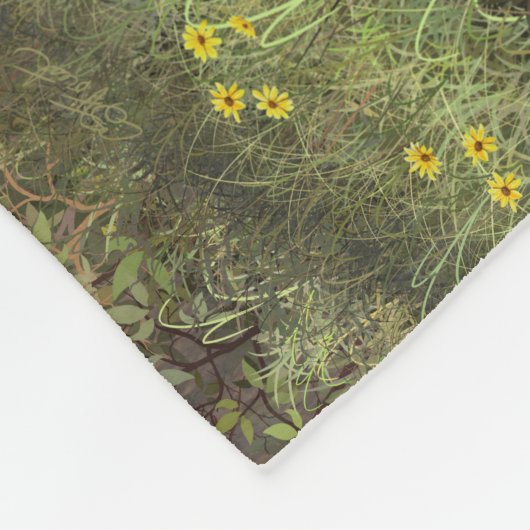 Couverture Polaire Cerf blanc et mignonnes crevettes jumelles au prin (Coin)