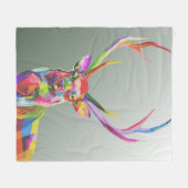 Couverture Polaire Cerf coloré (Devant (Horizontal))