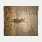 Couverture Polaire Cerf dans la forêt (Devant (Horizontal))