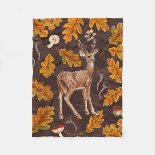 Couverture Polaire Cerf dans la forêt automnale 2 (Devant)