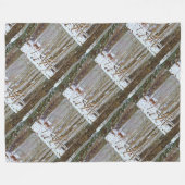 Couverture Polaire Cerf dans la tempête de neige (Devant (Horizontal))