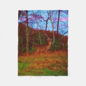Couverture Polaire Cerf dans les arbres (Devant)