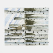 Couverture Polaire Cerf en chute de neige (Devant (Horizontal))