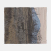 Couverture Polaire Cerf mulet D12 et collines de Sweet Grass (Devant (Horizontal))