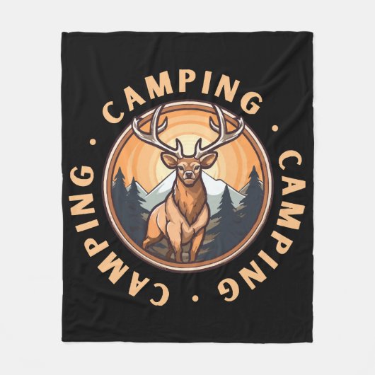 Couverture Polaire Cerf - Sauvagerie - Camping (Devant)