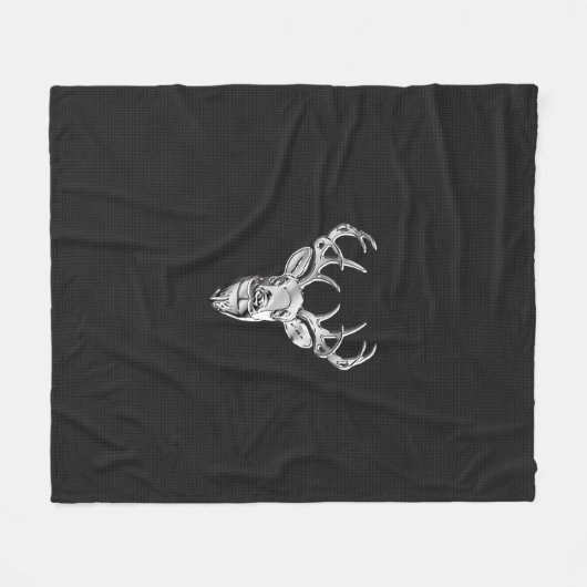 Couverture Polaire Cerfs communs argentés de queue blanche sur la (Devant (Horizontal))