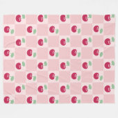 Couverture Polaire Cerise Checkerboard délice (Devant (Horizontal))