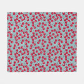 Couverture Polaire Cerise d'hiver. (Devant (Horizontal))
