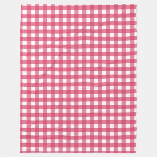 Couverture Polaire Cerise en vichy (Devant)