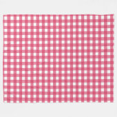 Couverture Polaire Cerise en vichy (Devant (Horizontal))