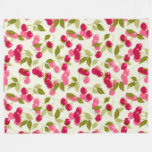 Couverture Polaire Cerise rouge mûre. (Devant (Horizontal))