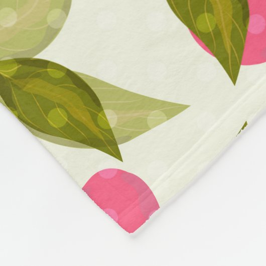 Couverture Polaire Cerise rouge mûre. (Coin)