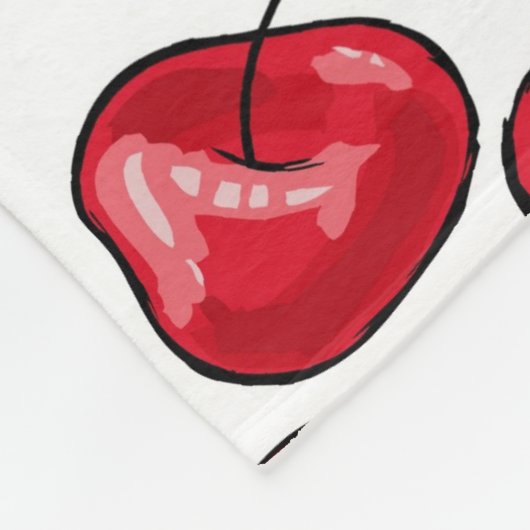Couverture Polaire Cerises (Coin)