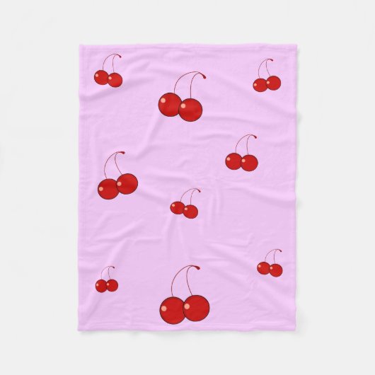 Couverture Polaire Cerises (Devant)