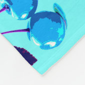 Couverture Polaire Cerises bleues vives (Coin)