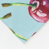 Couverture Polaire Cerises d'aquarelle modernes : Motif de baies jute (Coin)