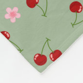 Couverture Polaire Cerises Et Fleurs (Coin)