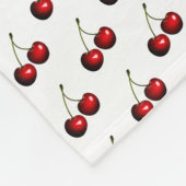 Couverture Polaire Cerises rouges fraîches et sucrées (Coin)