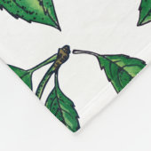 Couverture Polaire Cerises rouges sur blanc (Coin)