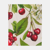 Couverture Polaire Cerises Vintage Audacieuses (Devant)