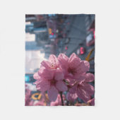 Couverture Polaire Cerisier Moderne en Fleur (Devant)