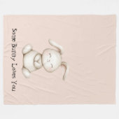 Couverture Polaire Certain Lapin T'aime (Devant (Horizontal))