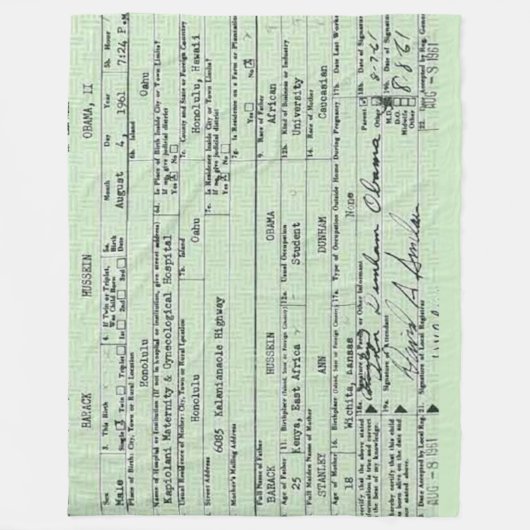 COUVERTURE POLAIRE CERTIFICAT DE NAISSANCE (Devant)