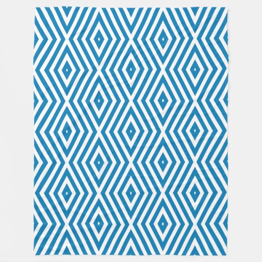 Couverture Polaire Cerulean Blue Moods Diamond Chevrons (Devant)