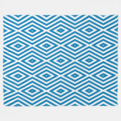 Couverture Polaire Cerulean Blue Moods Diamond Chevrons (Devant (Horizontal))