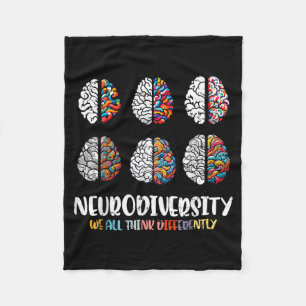 Couverture Polaire Cerveau autiste neurodiversité asd sensibilisation