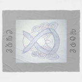 Couverture Polaire Cerveau Cancer Gris Sensibilisation Ruban Angel Bl (Devant (Horizontal))