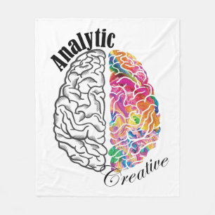 Couverture Polaire Cerveau Créatif Analytique À Braine Droite