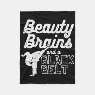 Couverture Polaire Cerveaux de beauté ceinture noire fille Ponytail K