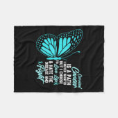 Couverture Polaire Cervical Cancer Awareness Butterfly Quote Suprt  (Devant (Horizontal))