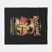 Couverture Polaire C'est 5 heures partout où je suis retraité été (Devant (Horizontal))