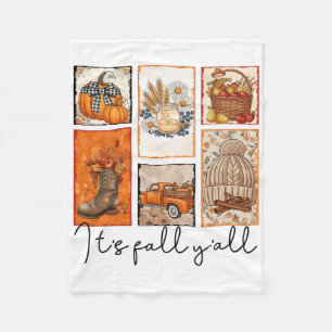 Couverture Polaire C'est Automne Y'all Automne Saison Citrouille Hall
