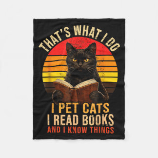 Couverture Polaire C'est ce que je fais je caresse les chats je lis d