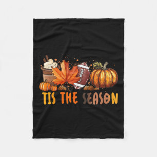 Couverture Polaire C'Est La Saison Automne Football Citrouille Café D