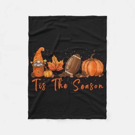 Couverture Polaire C'Est La Saison Citrouille Leaf Latte Fall Thanksg (Devant)