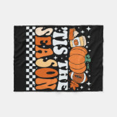 Couverture Polaire C'Est La Saison Citrouille Spice Footbyll Automne (Devant (Horizontal))