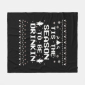 Couverture Polaire C'est la saison de boire de drôles de Noël tendanc (Devant (Horizontal))