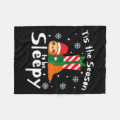 Couverture Polaire C'Est La Saison D'Être Sleepy Funny Fleece Blanket (Devant (Horizontal))